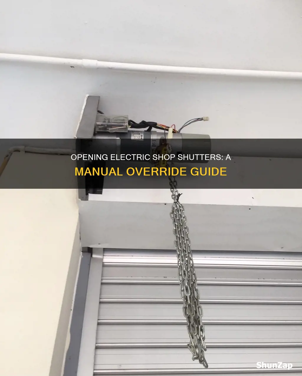 how to open electric shop shutter manually