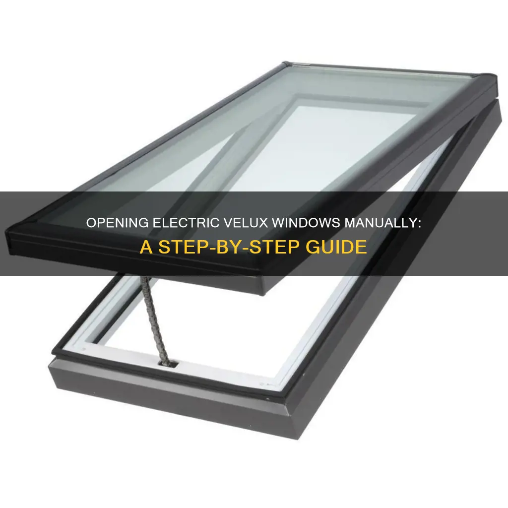 how to open electric velux window manually