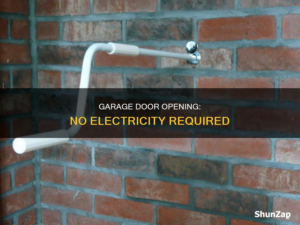 how to open garage door no electricity
