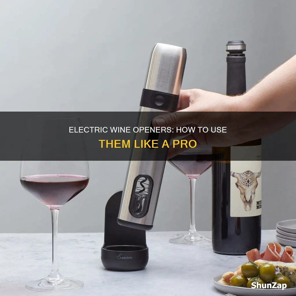 how to open wine with electric opener