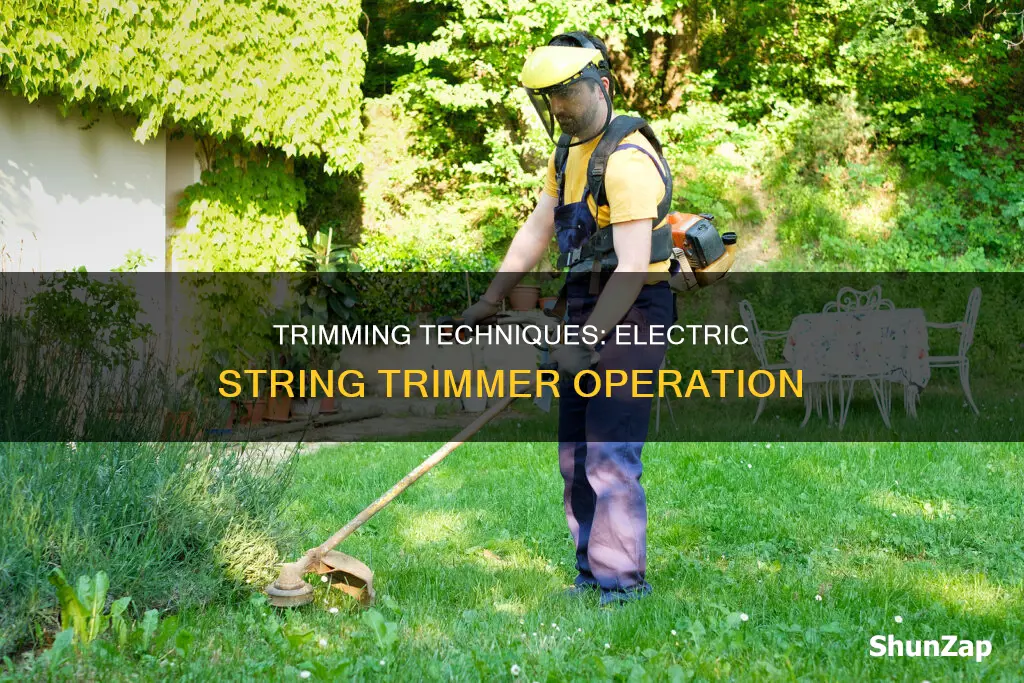 how to operate an electric string trimmer