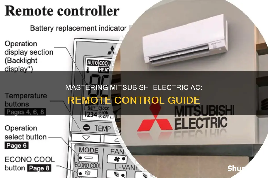 how to operate mitsubishi electric ac remote