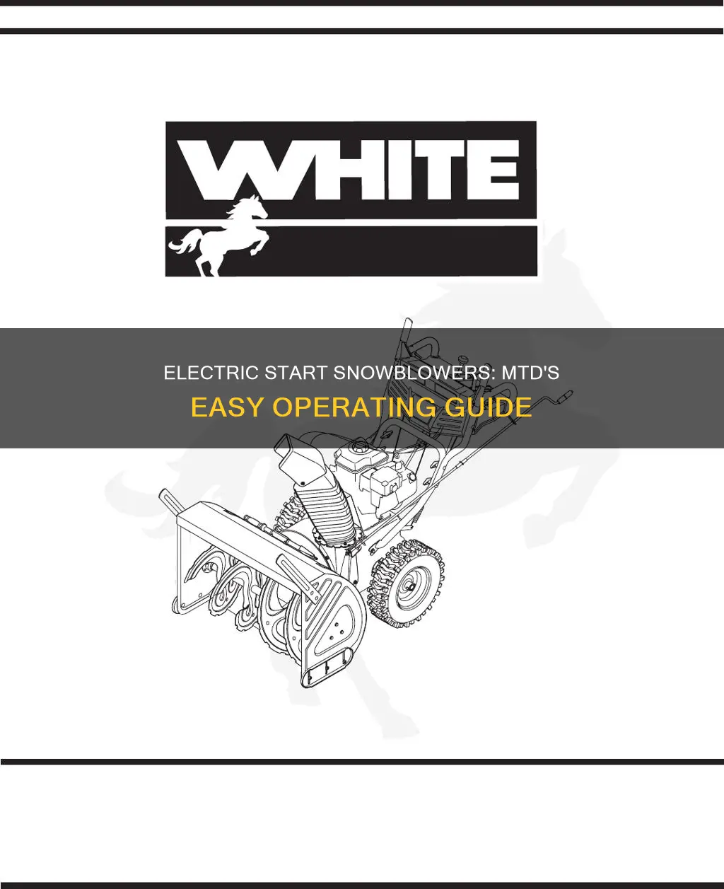 how to operate mtd electric start snowblower