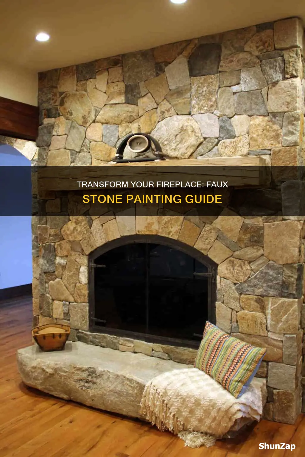 how to paint faux ston electric fireplace