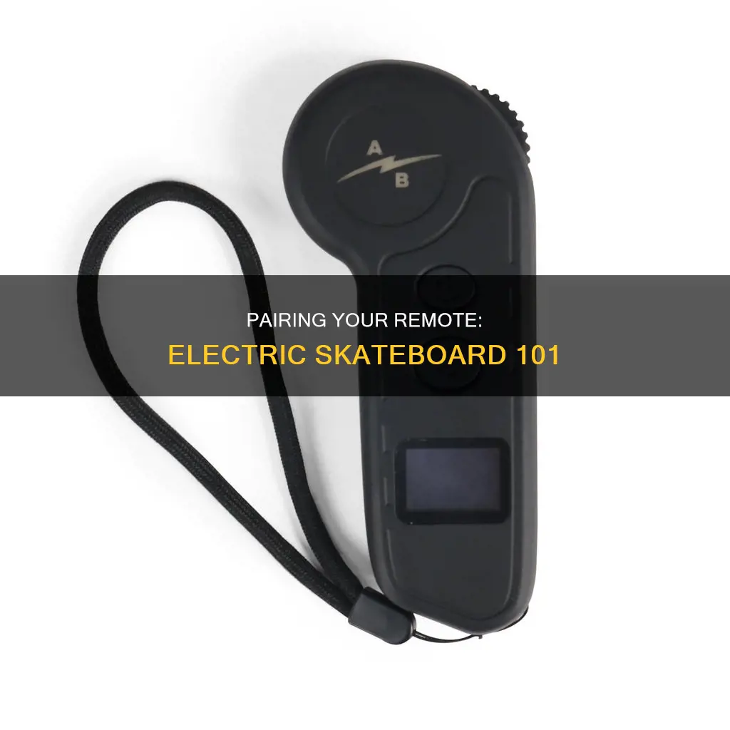 how to pair remote to electric skateboard