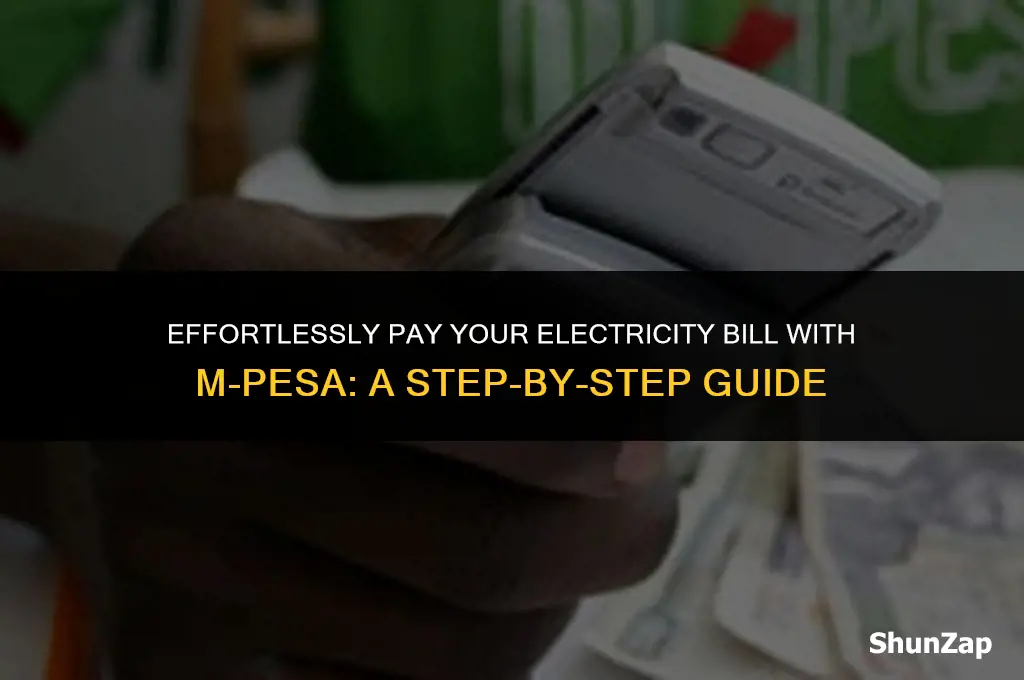 how to pay electricity bill using mpesa