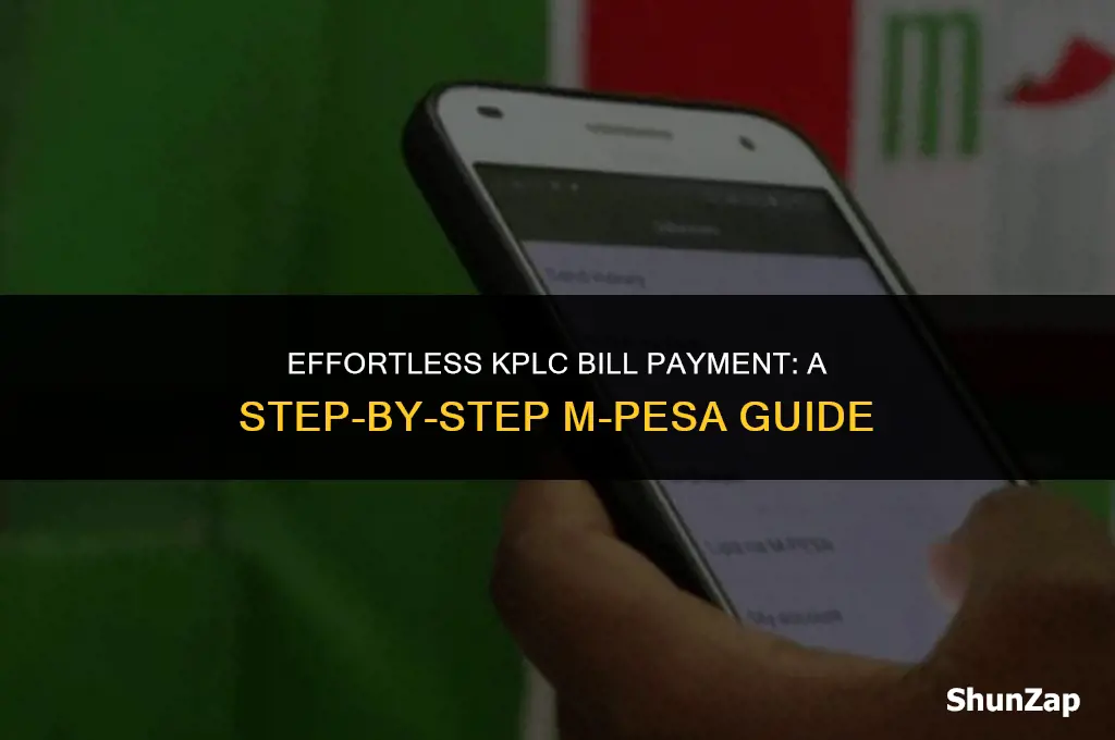 how to pay kplc electricity bill using mpesa