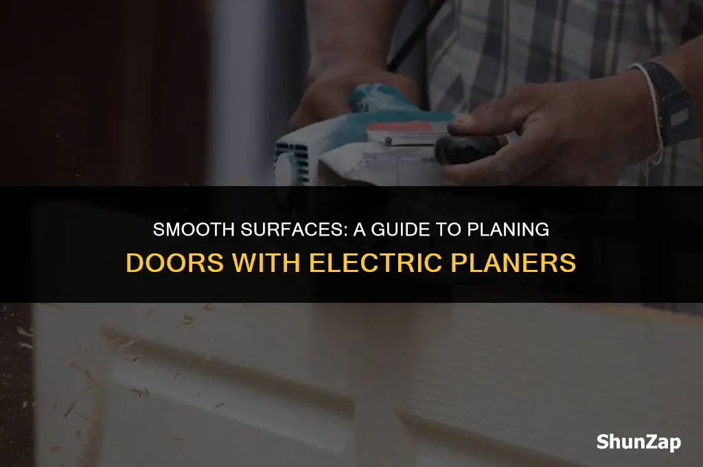 how to plane a door using an electric planer