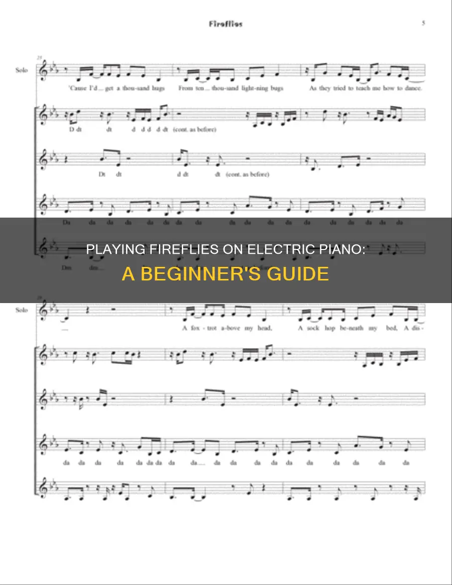 how to play fireflies on electric piano