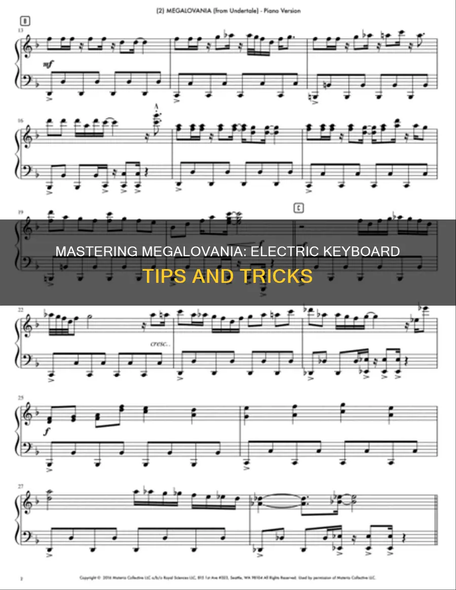 how to play megalovania on electric keyboard