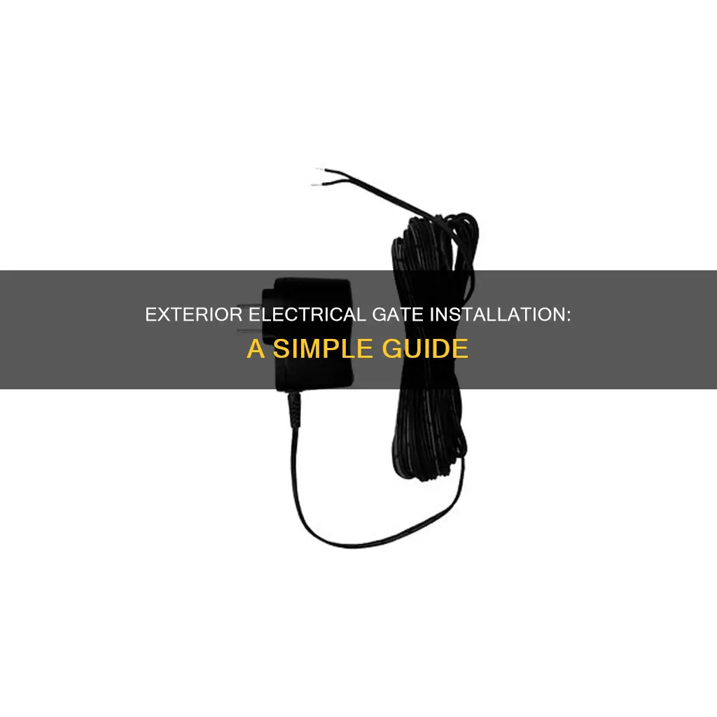 how to plug in exterior electrical gate