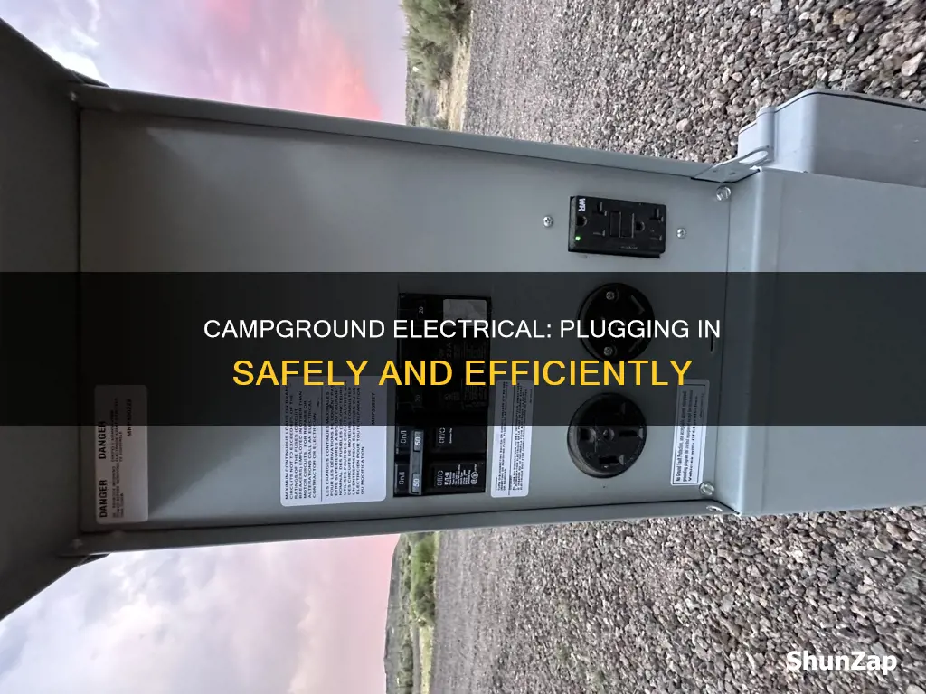 how to plug in to campground electrical