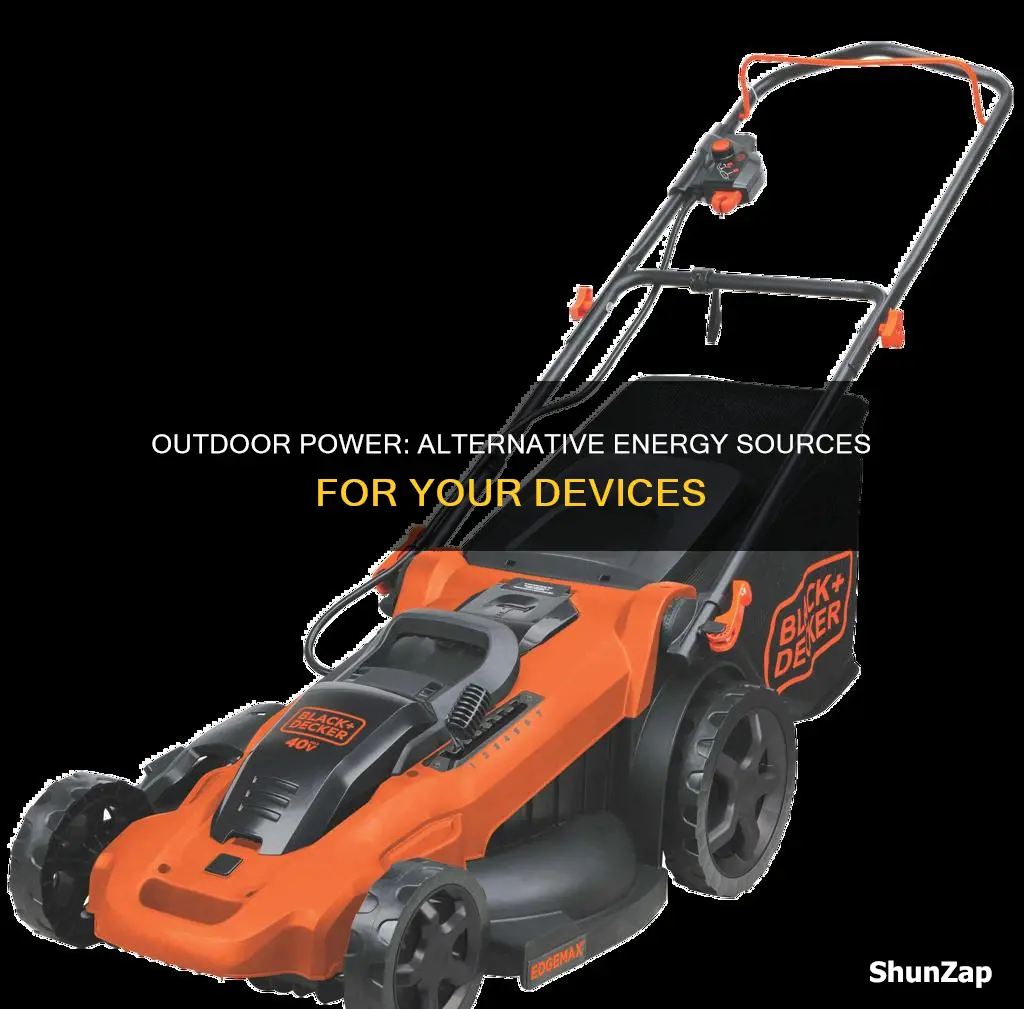 how to plug something outside without electrity