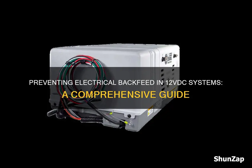 how to prevent electrical backfeed in 12vdc
