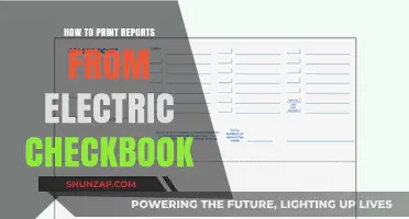 Printing Reports from Electric Checkbook: A Step-by-Step Guide