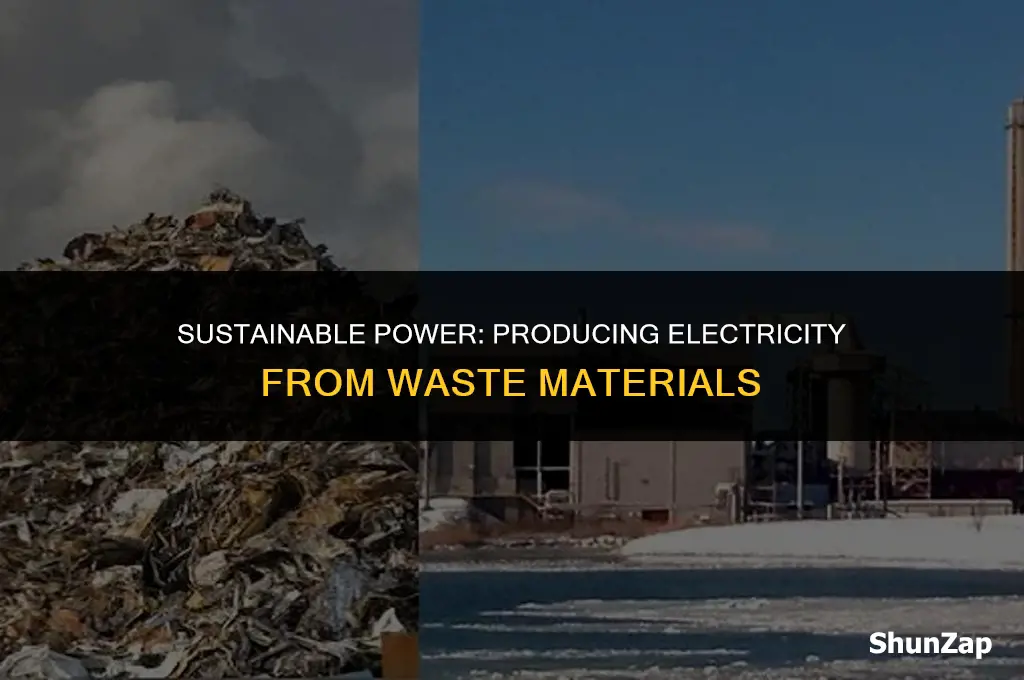 how to produce electricity by using waste material