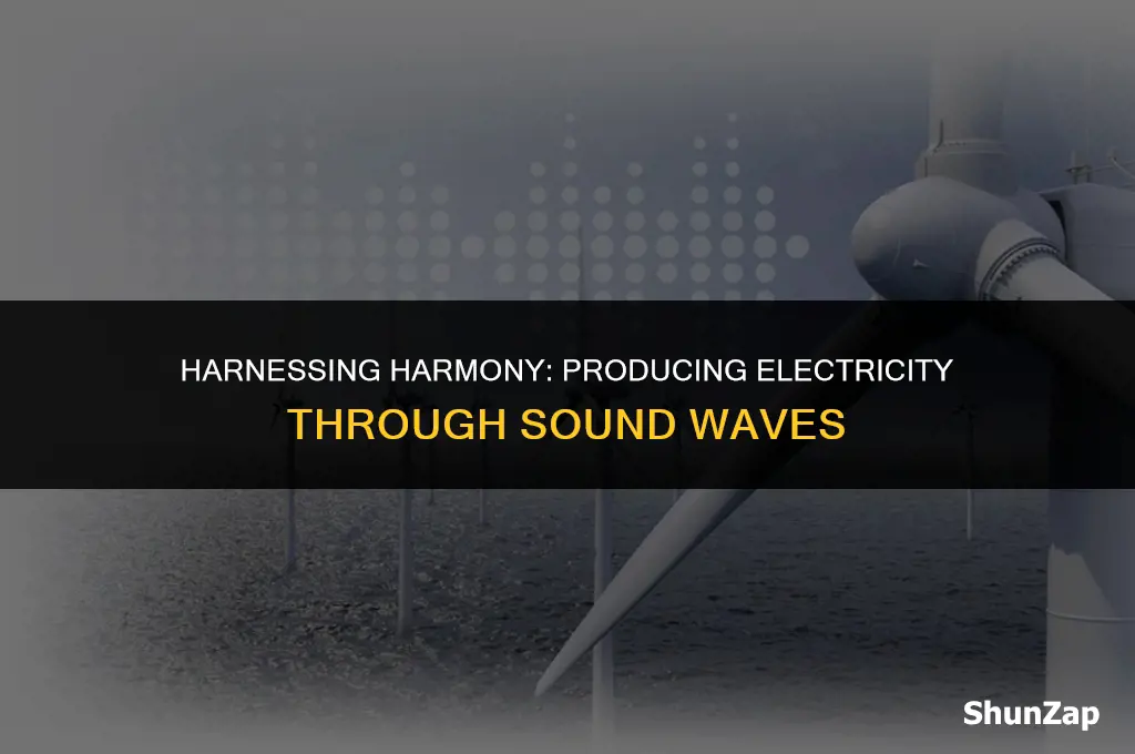 how to produce electricity using sound