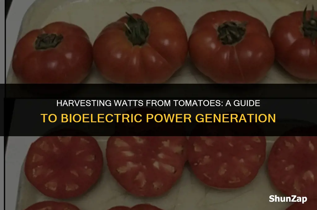 how to produce electricity using tomato