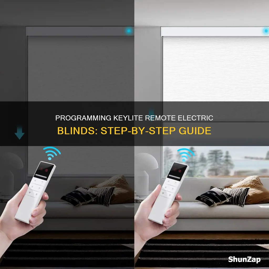 how to program keylite remote electric blinds