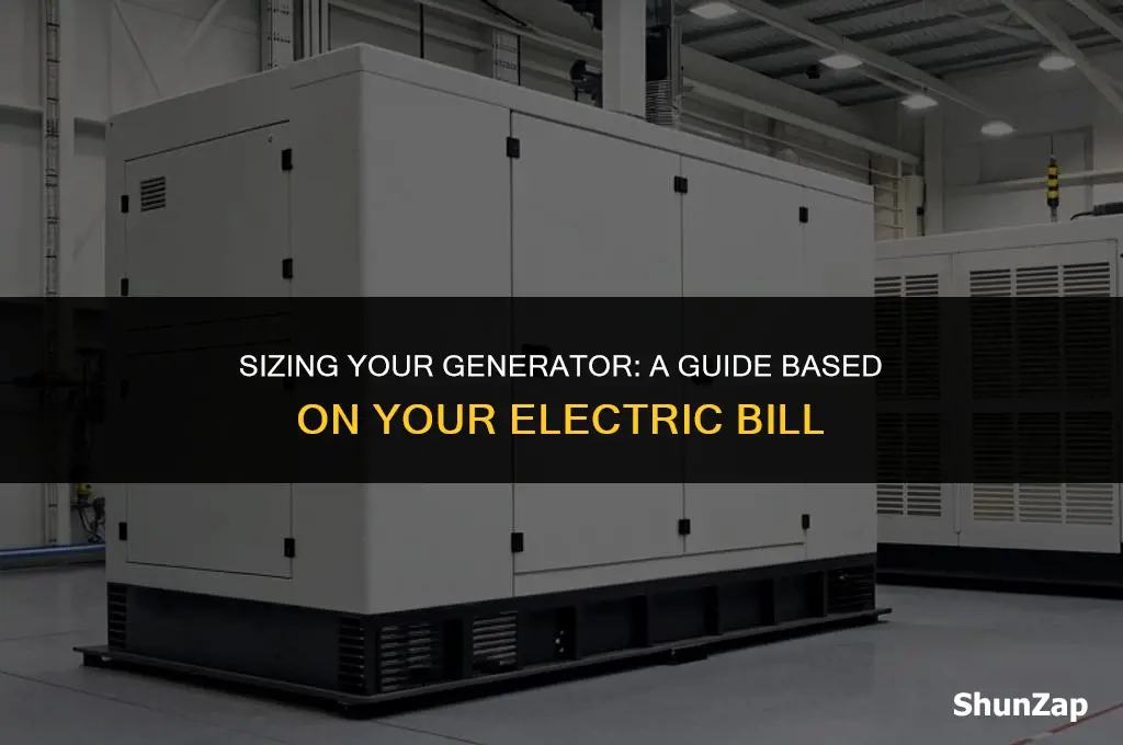 how to properly size a generator using your electric bill