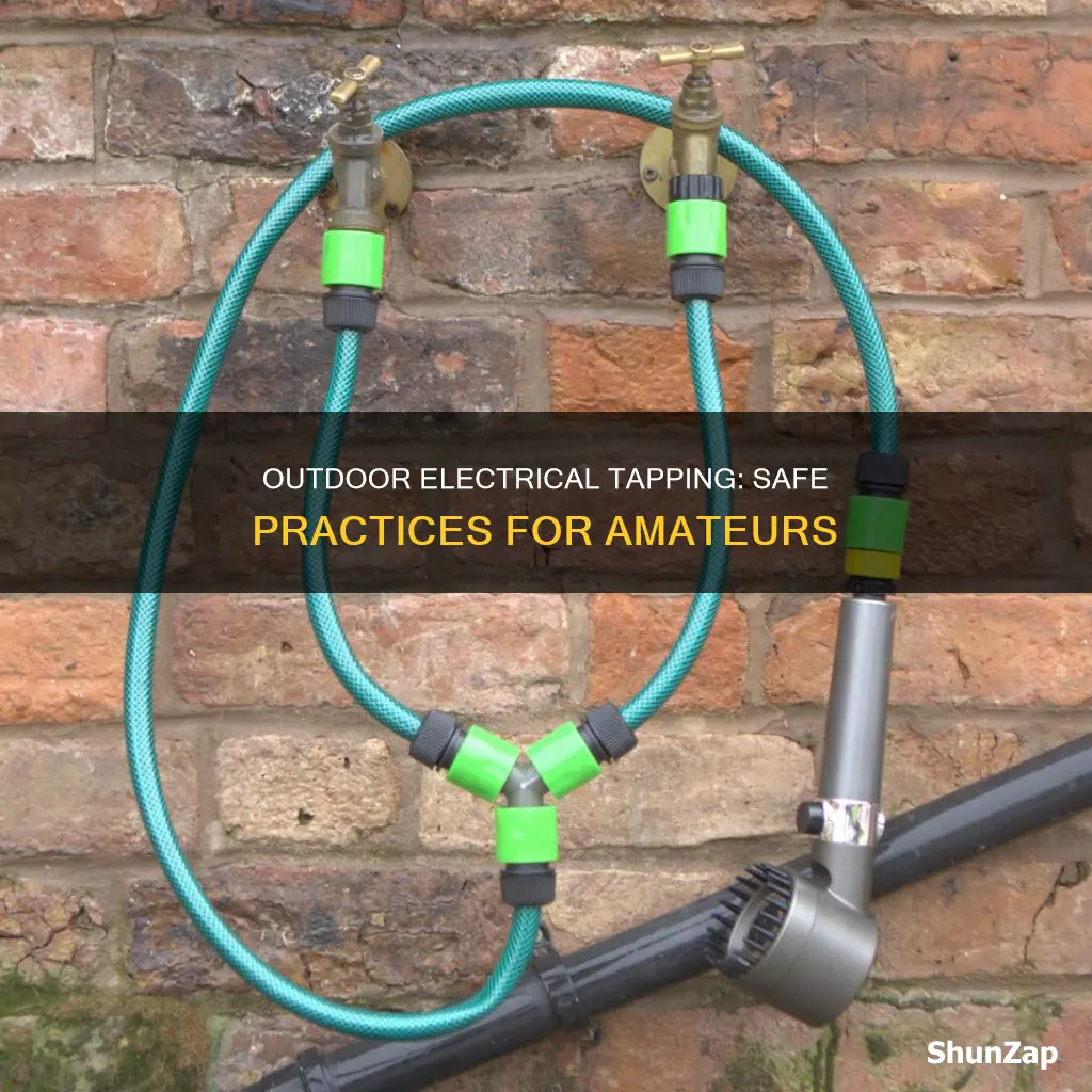 how to properly tap off electricity outdoors