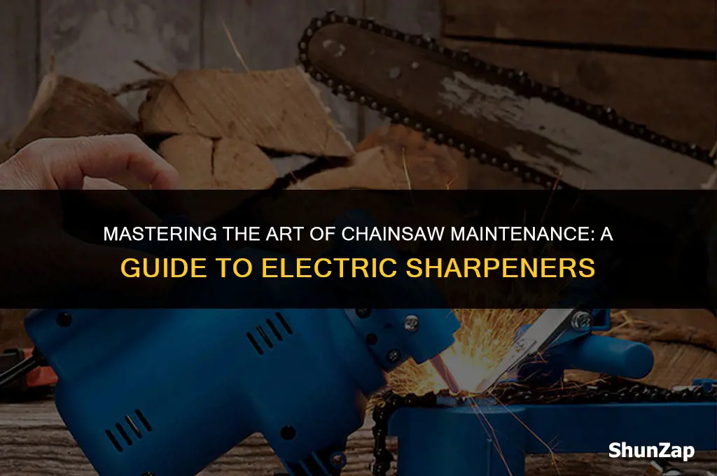 how to properly use an electric chainsaw sharpener