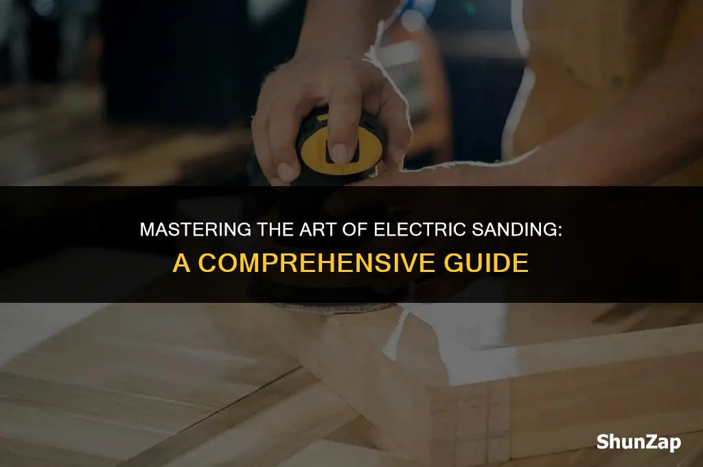 how to properly use an electric sander