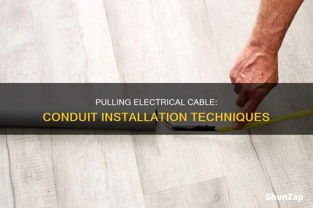 how to pull electrical cable through conduit