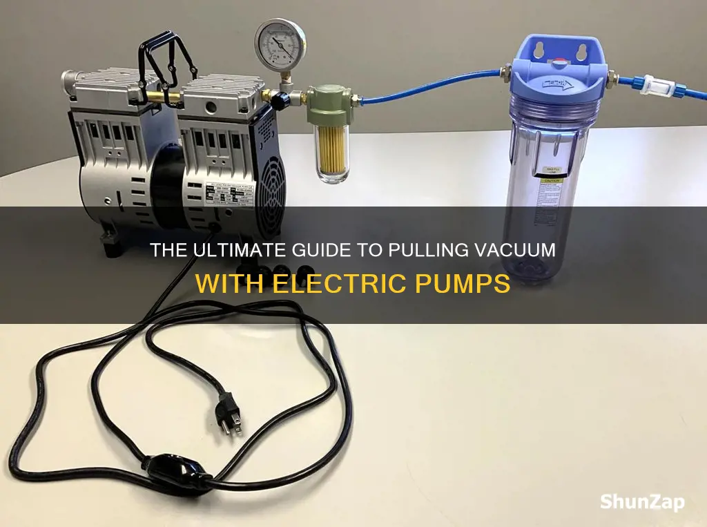 how to pull vacuum with electric pump