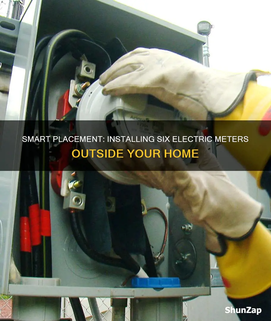 how to put 6 electric meters outside