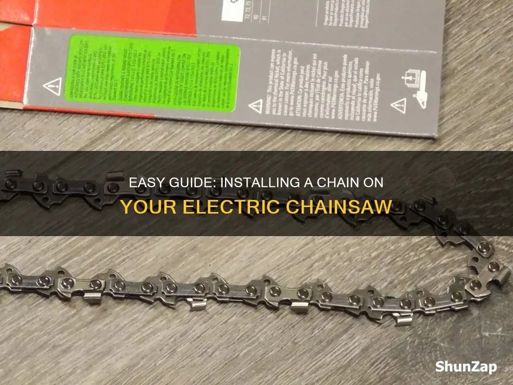 how to put chain on electric chainsaw