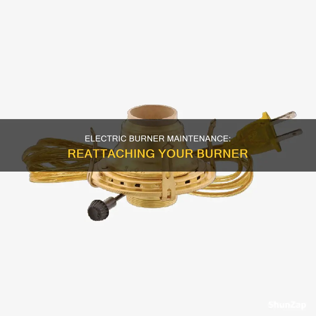 how to put electric burner back on