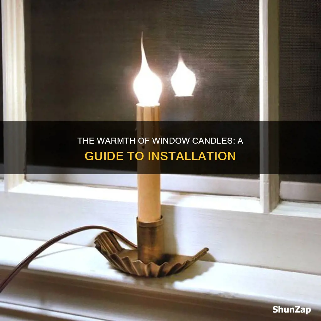 how to put electric candles in windows