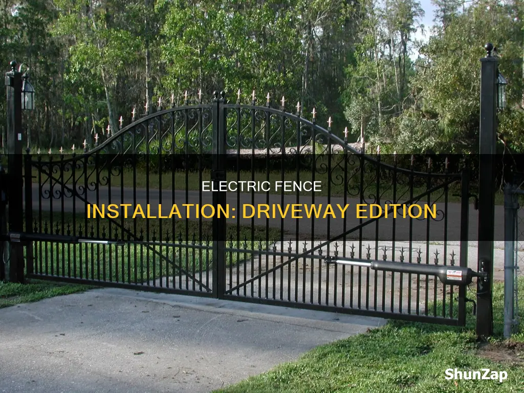 how to put electric fence under driveway