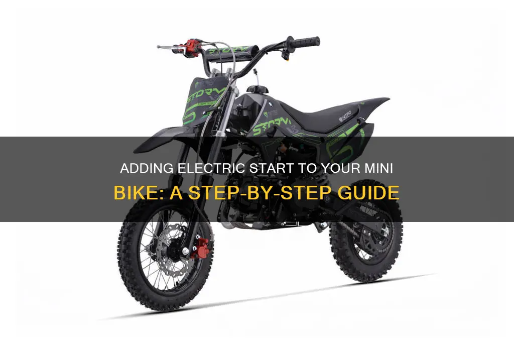 how to put electric start on mini bike