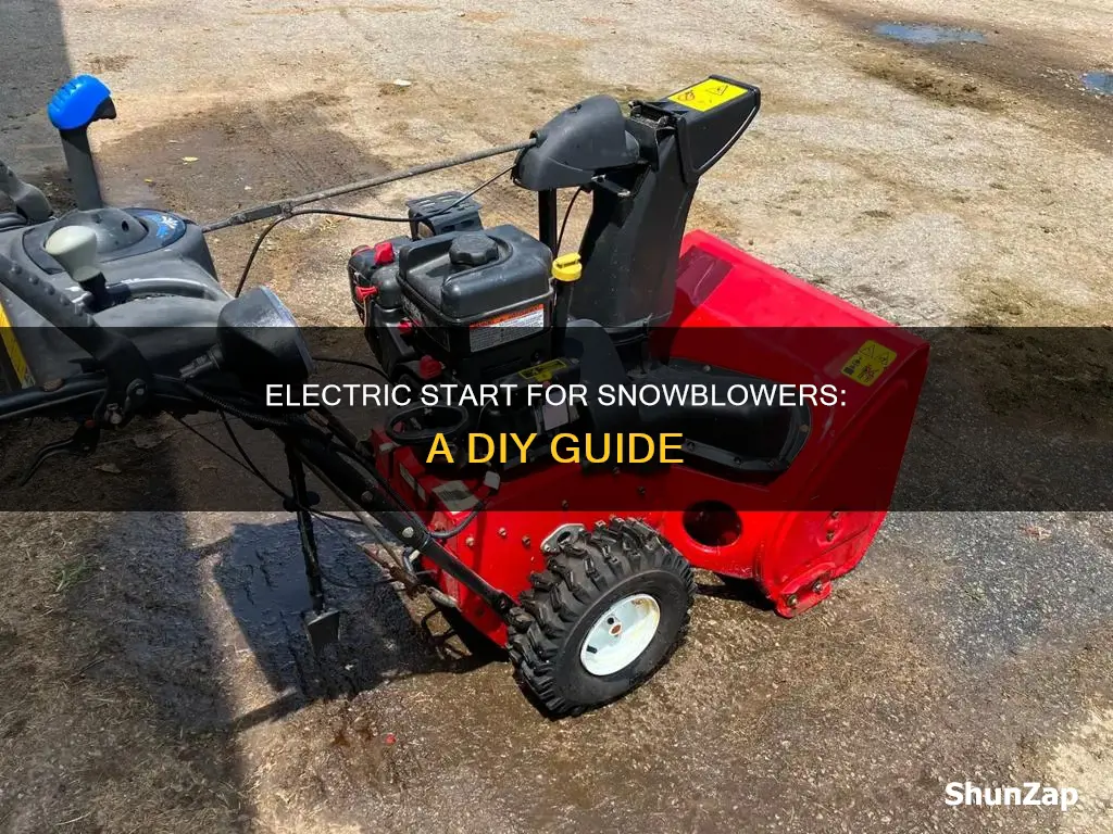 how to put electric start on snowblower