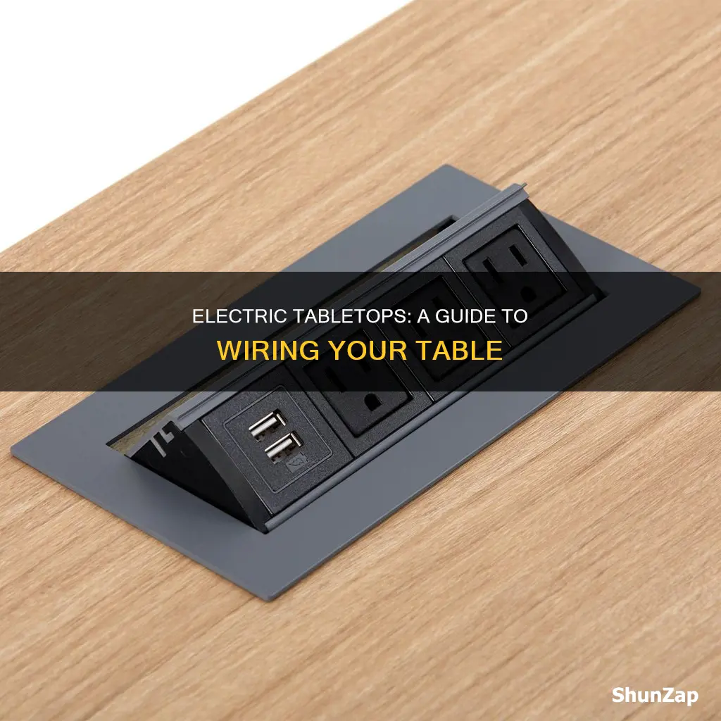 how to put electric through table top