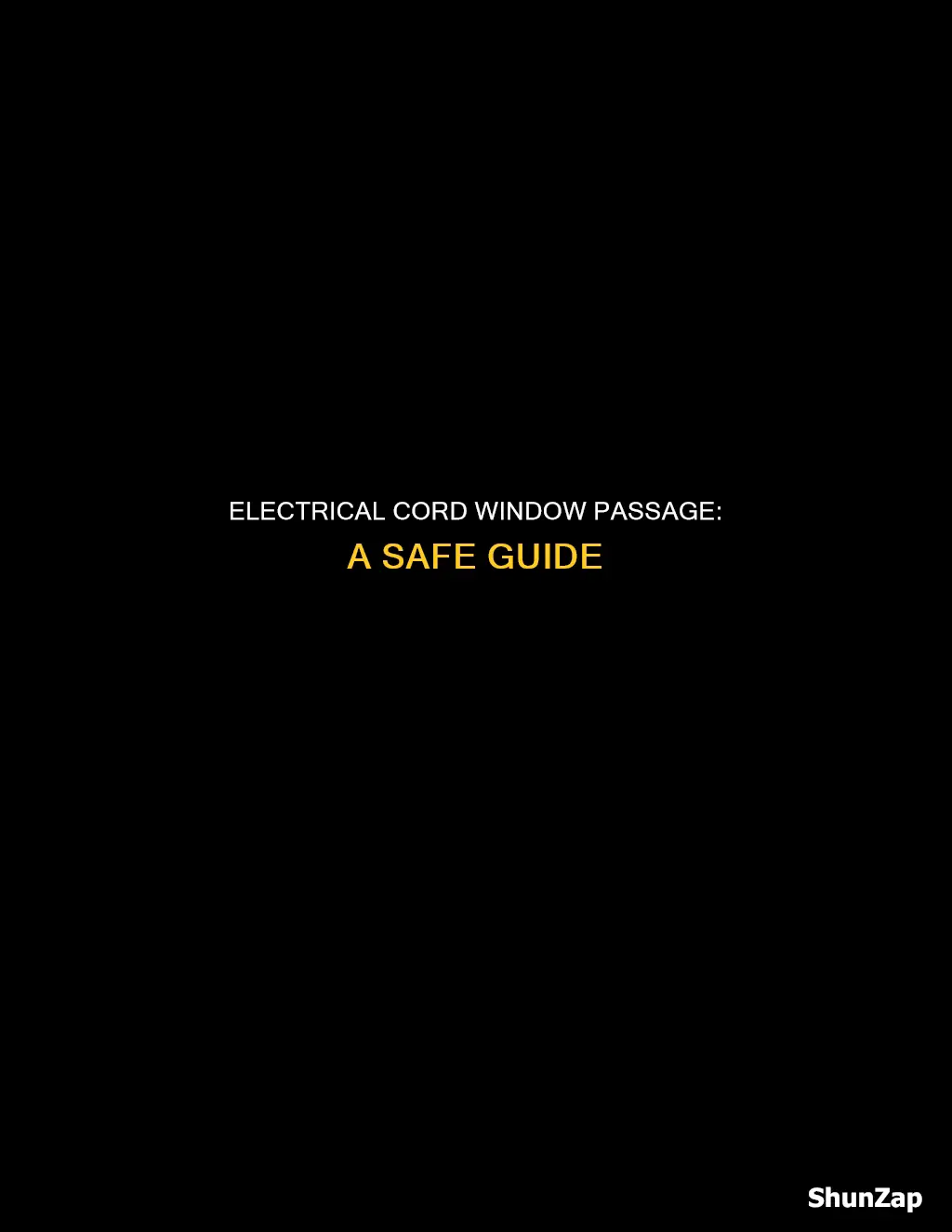 how to put electrical cord through window