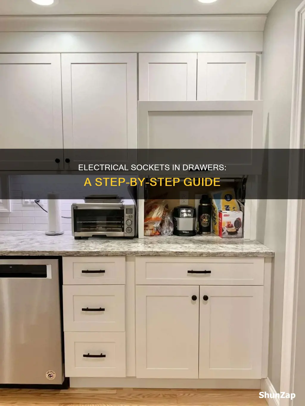 how to put electrical socket in drawers