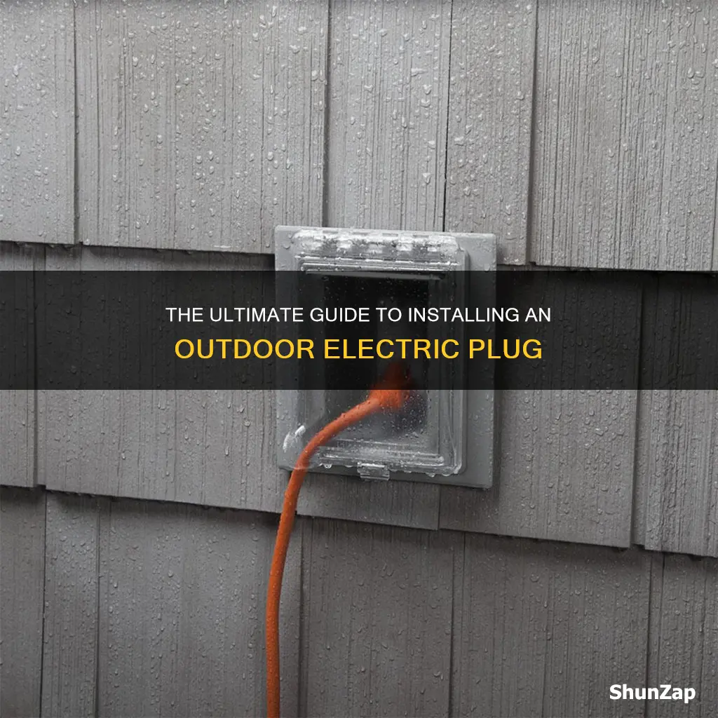 how to put new electric plug outside
