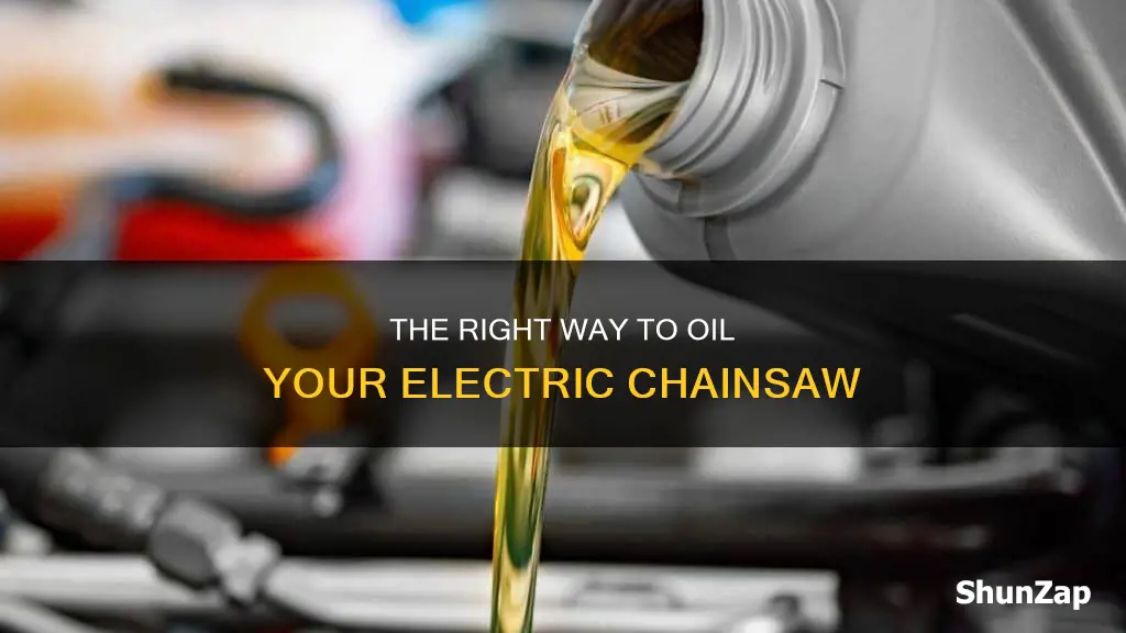how to put oil in electric chainsaw