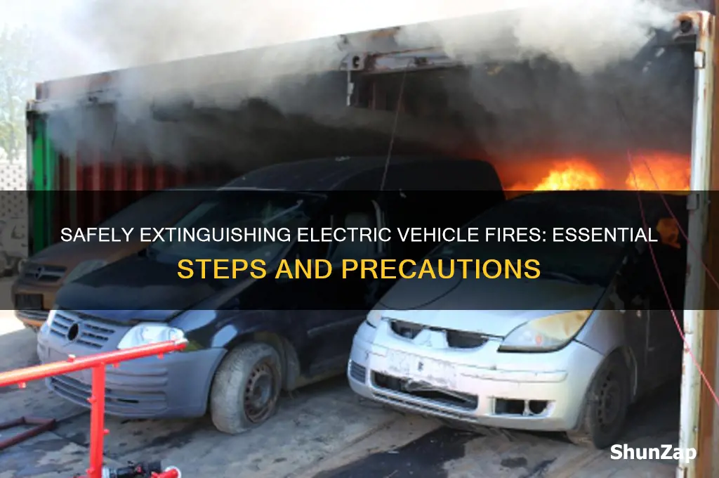 how to put out a electric car fire