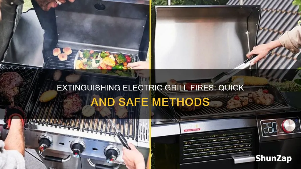 how to put out electric grill fire