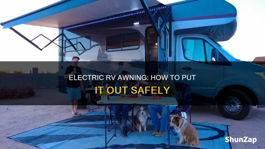 how to put out electric rv awning