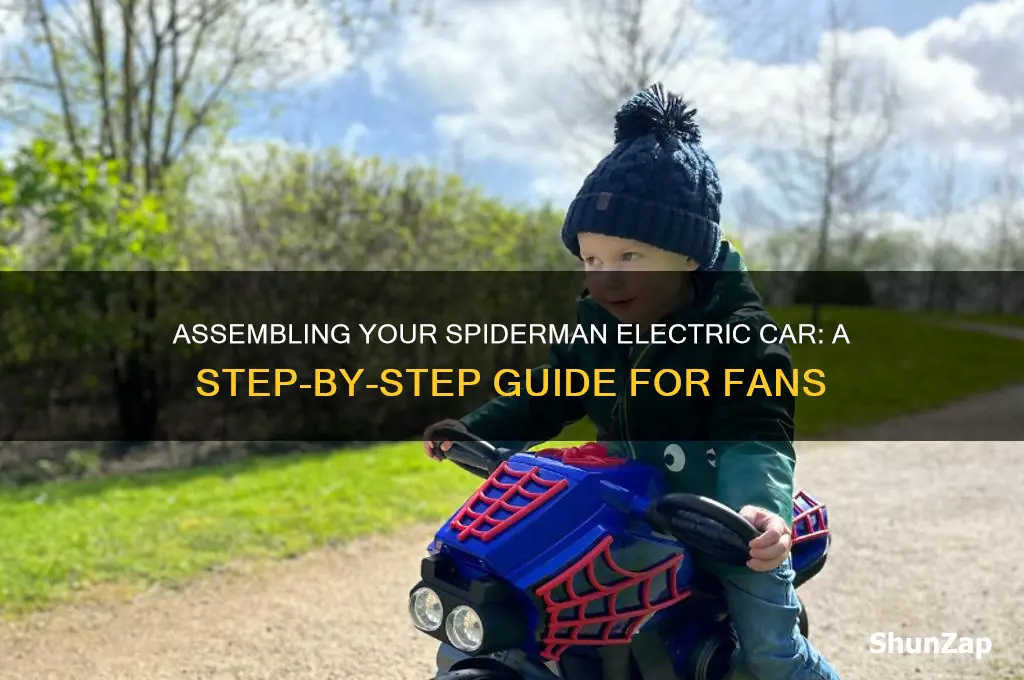 how to put together spiderman electric car