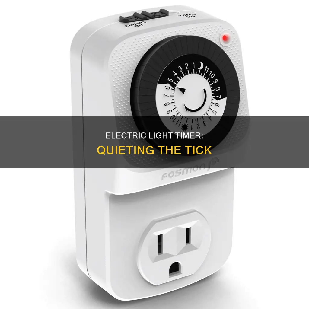how to quiet a electric light timer
