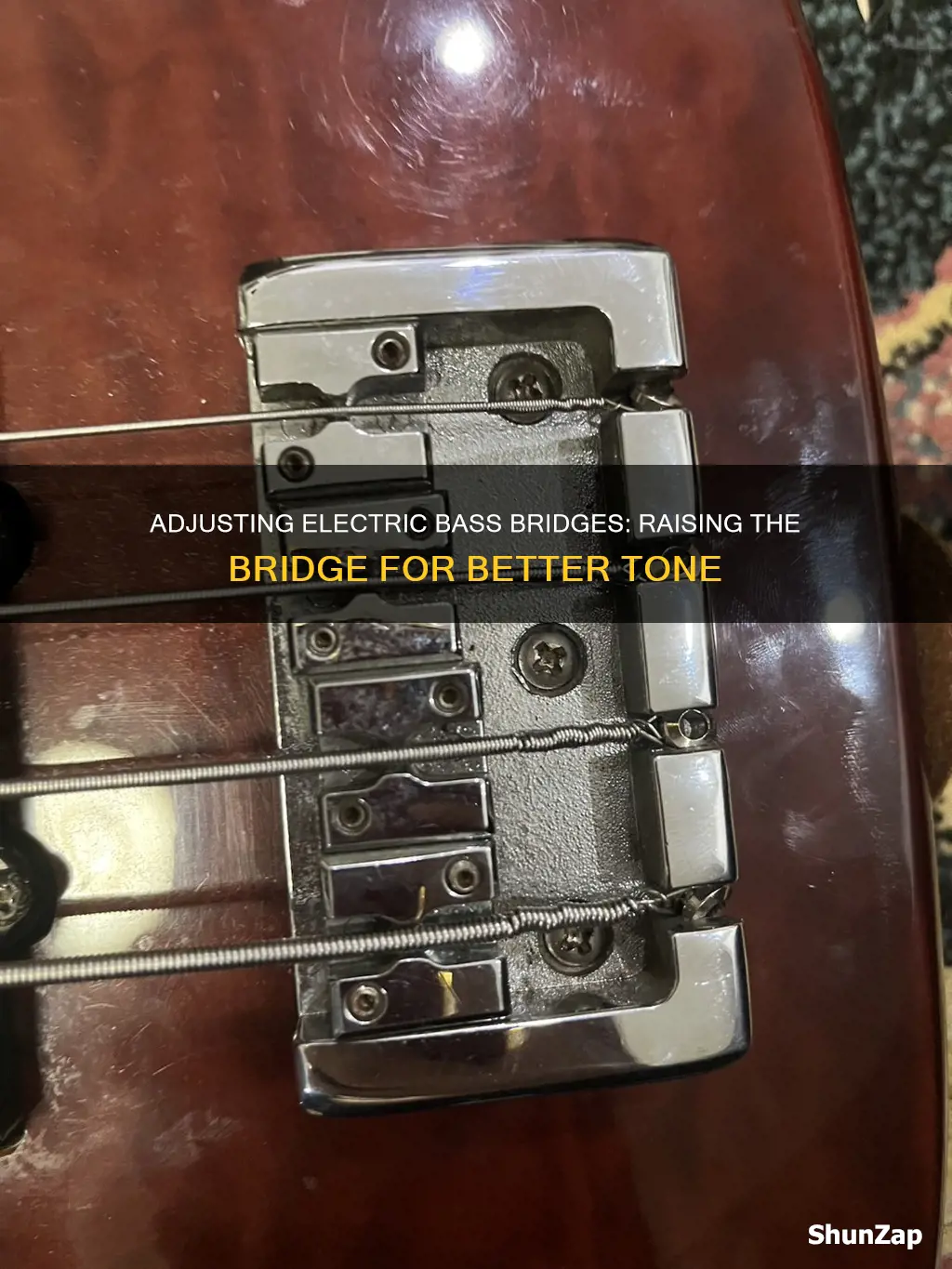 how to raise bridge on electric bass