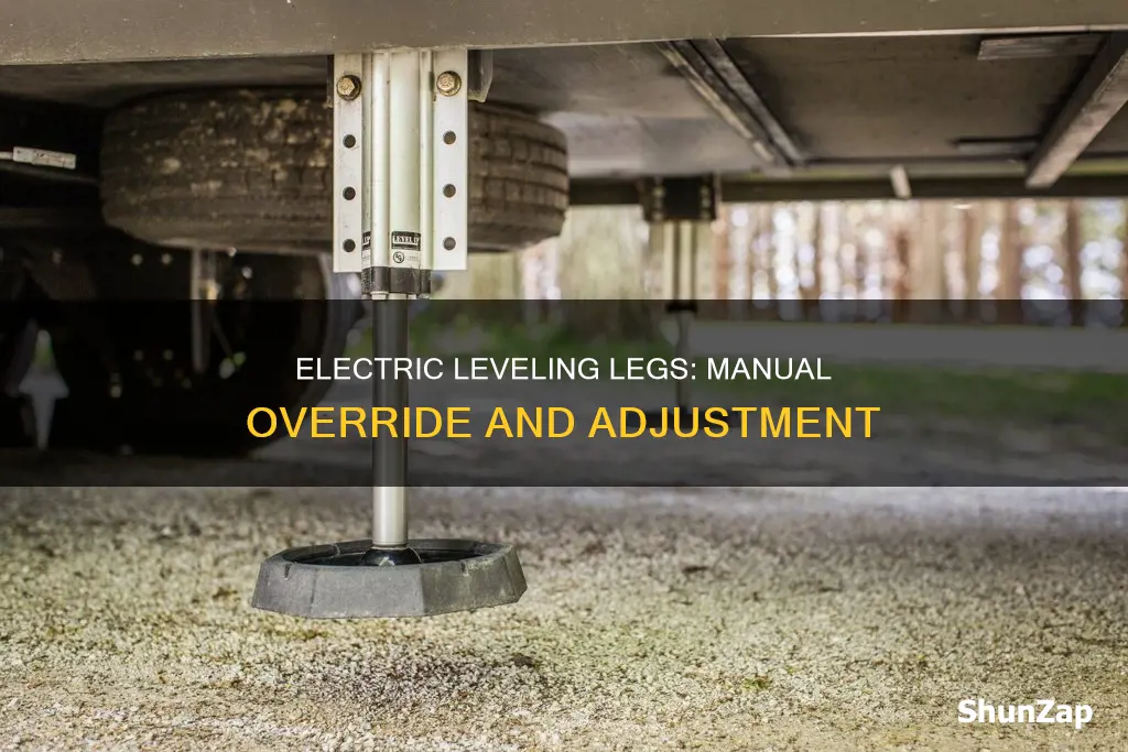 how to raise electric leveling legs manually