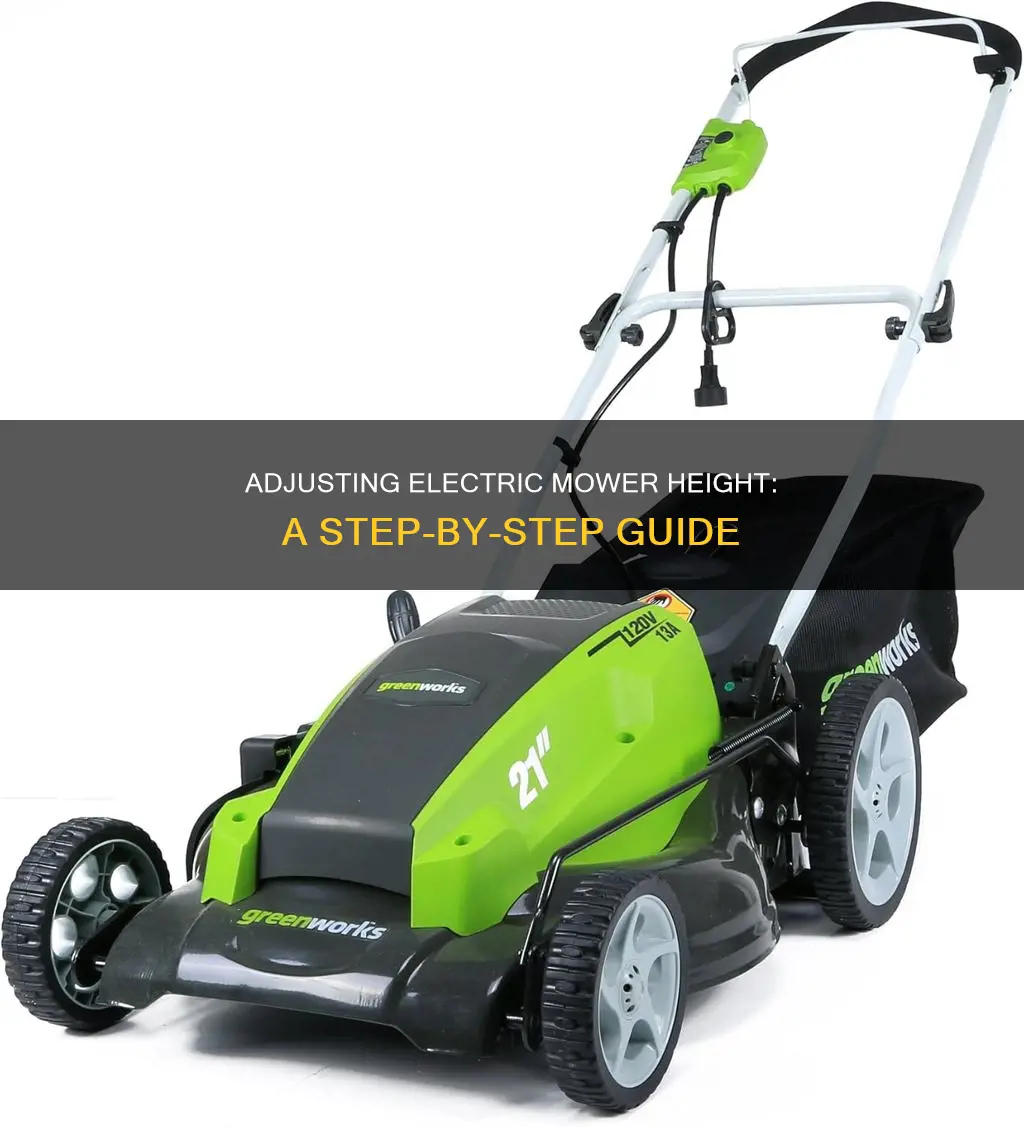 how to raise height on electric mower