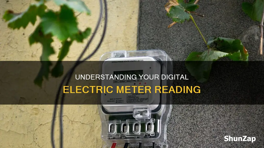 how to read a digital electric metre
